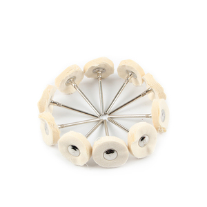Mini-roue de polissage rotative pour bijoux, prétraitée, en mousseline, 22 mm, jaune/blanc neige/lait, à prix abordable - Product Image 2