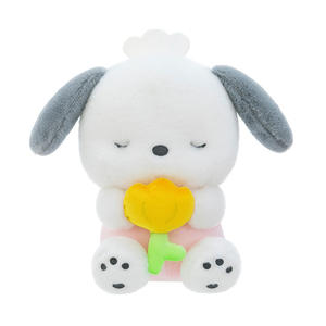 Vente chaude Adorable dessin animé tulipe <span class=keywords><strong>Patcha</strong></span> chien peluche poupée avec fourrure peluche Animal pour tenir un oreiller de chiot en forme de fleur - Product Image 1