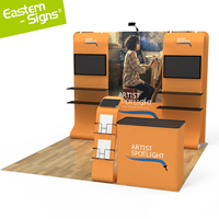 Stand d'exposition personnalisable 3x3 m, modulaire, pliable, portable, équipement de stand d'exposition, toile de fond