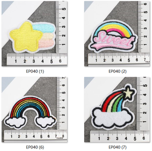 แผ่นผ้าปักลายสีรุ้งสำหรับเด็กแผ่นปะติดสีรุ้งหลากสี - Product Image 5