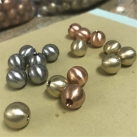 Vente en gros, 9mm, 10mm, 12mm, boules de cuivre pur massif percées avec trou