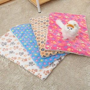 Wasch bare Paw Print <span class=keywords><strong>Coral</strong></span> <span class=keywords><strong>Velvet</strong></span> Decke für kleine mittelgroße Haustier Hund Katze Soft Warm Soft Pad Schlaf matte <span class=keywords><strong>Pet</strong></span> Sleeping <span class=keywords><strong>Bed</strong></span> - Product Image 6