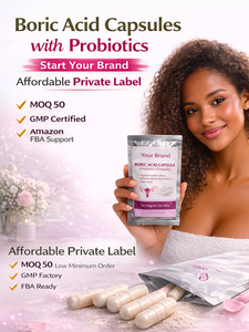 Supositorios Vaginales de Ácido Bórico Femeninos OEM, Marca Privada, Insertos para Equilibrio Íntimo, Suministro de Fábrica GMP, Soporte FBA, Yoni Pop - Product Image 5
