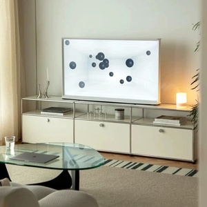 Meuble TV modulaire USMINS <span class=keywords><strong>en</strong></span> acier inoxydable avec rangement et buffet, idéal pour salon et chambre à coucher - Product Image 2
