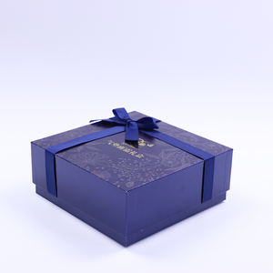 Boîte cadeau rigide avec couvercle et base en ruban personnalisé, finition gaufrée, doublée d'une éponge, pour poudre, gâteau, crème de nuit, produits de soin de la peau - Product Image 6