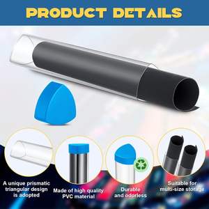 Estuche Tubular Transparente de PVC para Exhibición de Tapete de Juego con Diseño Triangular y Logotipo Personalizado - Product Image 3