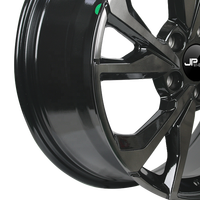 Rines de Aleación de Aluminio 18x8.0 para Honda Civic, 5X114.3 PCD ET 50 CB 64.1, Acabado Negro Mecanizado, para Autos de Pasajeros -09012