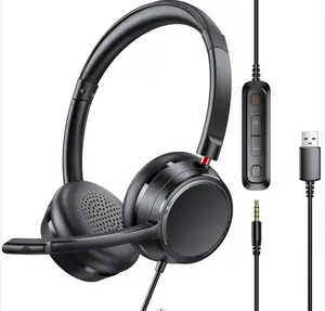 Werksverkauf PC Wireless Headset mit Ladest änder und Dual Foam Stereo-Kopfhörern mit ENC-Technologie