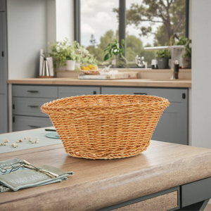 Rustica Vintage Multi-funzionale cesti di pane rotondo Rattan naturale tessuto per la casa organizzazione di uso della tabella di conservazione - Product Image 2