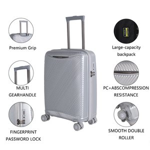<span class=keywords><strong>Valise</strong></span> de voyage moderne 20 pouces en ABS+PC avec doublure en polyester, <span class=keywords><strong>4</strong></span> <span class=keywords><strong>roues</strong></span> pivotantes, serrure TSA, légère, vente en gros, logo personnalisé - Product Image 3