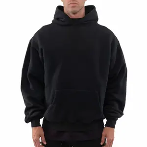 Custom Hoodies Men's 100% Cotton Heavy Weight Luxury Quality Puff Printing Oversized Streetwear Pullover Hoodies For Men