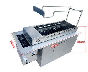 Máquina Automática para Brochetas y Kebab, Parrilla Comercial de <span class=keywords><strong>Piedra</strong></span> Volcánica para Interiores, <span class=keywords><strong>Asador</strong></span> Giratorio de Acero Inoxidable 360° - Product Image 1