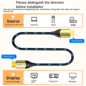 Câble <span class=keywords><strong>HDMI</strong></span> Fibre Optique JH-LINK 4K 5M-200M 4K 60Hz, <span class=keywords><strong>HDMI</strong></span> Premium Fin et Flexible 18 Gbps HDCP2.0 Adapté pour <span class=keywords><strong>Apple</strong></span> TV, HDTV - Product Image 3