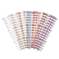 Vente en gros de 30 pièces de faux ongles courts en amande, effet œil de chat, couleur unie, fabriqués à la machine, réutilisables, ongles artificiels