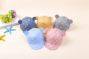 Visage souriant vague Point casquette de Baseball chapeau de soleil casquette enfant bébé chapeau mignon bébé chapeaux bébé garçons filles enfants à pois chapeau - Product Image 2