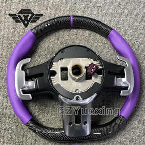 <span class=keywords><strong>Volant</strong></span> de voiture en cuir plat violet en fibre de carbone personnalisé, adapté à <span class=keywords><strong>Mercedes</strong></span> Benz W204 W205 W213 W211 W212 G63 CLA AMG - Product Image 6
