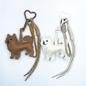PU Leather Pastoral Dog Dalmatian Dog <strong>Charms</strong> Creative Siberian Husky Dog <strong>Charms</strong> <strong>Keyring</strong> Holder Bag Purse Decoration Accessories - Product Image 3