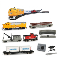 HANFLY - Juego de Tren Eléctrico a Escala HO 1/87, Locomotora Diésel Union Pacific, Vagón de Carga HO, Rueda de Metal, Motor Diésel a Escala HO