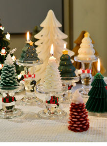 Ambiance moderne rétro jour de Noël décoration de la maison bougie d'aromathérapie mignonne cire de soja naturelle - Product Image 4