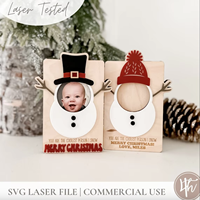 1pcs Porte-photo de vacances Cadeau de Noël Cadre photo en bois pour enfants pour Baby Shower Fête d'anniversaire Festivals Panneaux muraux Acrylique