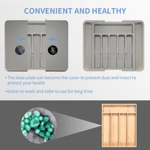 Supporto multifunzione in plastica per posate divisori per posate espandibile Organizer cucina ABS posate vassoio per cassetto