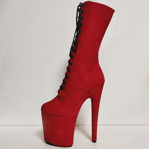 Party Thick Sole Platform Women's Super High <b>Heel</b> Stripper Pole <b>Dance</b> Boots - Product Image 4