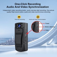 QZT avec pince arrière 1080p corps porté sécurité Action Sport caméra sans Wifi grand Angle vélo voiture vidéo Mini corps Cam