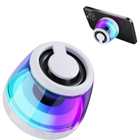 Altavoz Inalámbrico BT Magnético Mini Portátil, Altavoz con Luz RGB y Soporte para Teléfono, Regalo para Hombres, Adolescentes y Aficionados a las Tecnologías