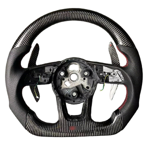 Volant en cuir et fibre de carbone avec inserts en Alcantara pour <span class=keywords><strong>Audi</strong></span> R8 TTRS C6 C7 S7 S4 A4 B8 RS3 SQ5 S5 B9 A6 C8 A3 <span class=keywords><strong>2018</strong></span> - Product Image 6