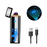 Custom Wholesale Mini touch screen dual arc pulse usb electric eco-friendly Plasma electronic Lighter