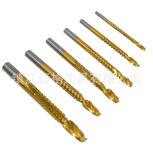 Auger <b>Drill</b> <b>Bits</b> For <b>Wood</b> 3mm 4mm 5mm 6mm 6.5mm 8mm Titanium Plated Round Shank With Length 60 70 80 85 85 95 Mm - Product Image 2