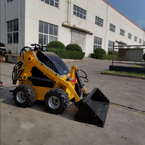 Usine Vente en gros Broyeur  souche Chargeur <span class=keywords><strong>Mini</strong></span> roue avant Cargador 4 en 1 Seau Skid Steer Chargeuse sur chenilles avec dents - Product Image 5