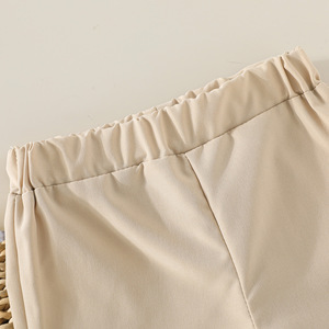 Ensemble chemise et <span class=keywords><strong>short</strong></span> pour garçons d'été, chemise à manches courtes à carreaux décontractée et <span class=keywords><strong>short</strong></span> <span class=keywords><strong>beige</strong></span>, ensemble élégant en deux pièces pour enfants - Product Image 4