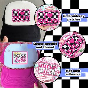 Nuevo parche termoadhesivo de sarga bordado con la frase 'Let Them I love IDLFS' para gorras de camionero y uso en prendas. - Product Image 2