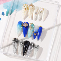 Autocollants pour ongles en maille à rayures dorées et argentées, décalcomanies métalliques fines de luxe pour nail art, décorations tendance pour manucure en salon