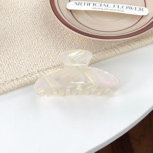 กิ๊บหนีบผมอะคริลิคสีรุ้งลายทางขนาดใหญ่ ดีไซน์หรูหราสำหรับผู้หญิง ผมหนา - Product Image 3