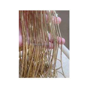 שרשרת הקישור בציר הסיטונאי זהב צהוב 1.63 מ "מ זהב טהור חבל סגנון עבור אירוסין מתנה של נשים - Product Image 6