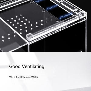 Istiflenebilir kristal akrilik Modern katı plastik tepsi sürüngen örümcek böcek kertenkele kurbağa bukalemun için evcil hayvan kafesi teraryum - Product Image 6