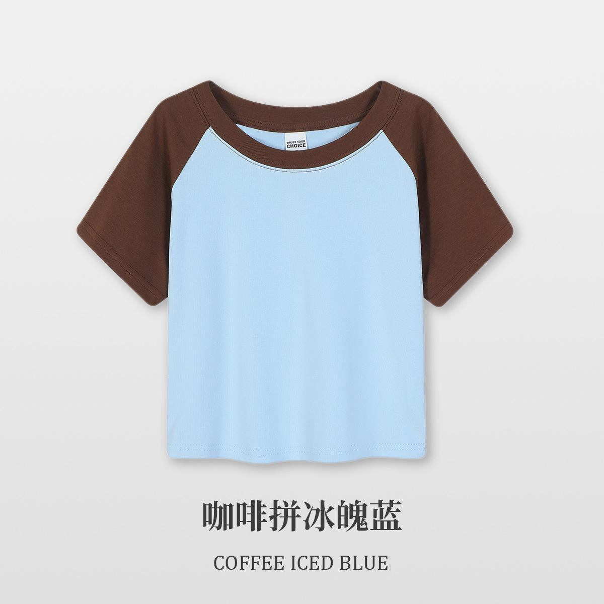 สีน้ำตาลกาแฟและสีฟ้าน้ำแข็ง