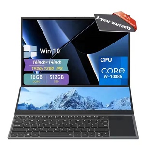 Chất Lượng Cao 16 Inch + 14 Inch Màn Hình Kép IPS Màn Hình Cảm Ứng Intel Xeon W-10855M 10th Gen Bộ Vi Xử Lý Kinh Doanh Máy Tính Xách Tay Kép Đôi - Product Image 1