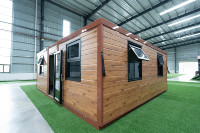 Casa Prefabricada Certificada por SAA, Estándar Australiano, 2400 mm, Estructura de Acero Aislada, Casa Contenedor Expandible para Vivir