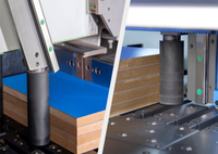 Scie à panneaux verticale CNC KDT KS-828C pour la découpe de panneaux MDF, contrôlée par PLC, longueur de pièce maximale 2830 mm, puissance 25 kW