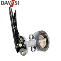 Vanne papillon à levier PN16 D71X-16C avec corps en WCB, revêtement en caoutchouc EPDM, disque en 316L, vanne industrielle résistante à la corrosion
