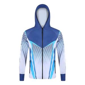 Chemise de pêche à capuche à imprimé dégradé, protection solaire UPF50, résistante aux UV, respirante, séchage rapide, pour la pêche en mer, la pêche à la ligne, la pêche en plein air, personnalisable - Product Image 1