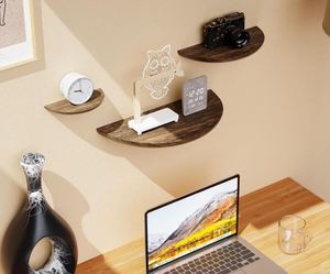 Tùy Chỉnh Rắn Gỗ Kệ Nửa Vòng Nổi Tường Kệ Cho Phòng Khách Phòng Tắm Phòng Ngủ Văn Phòng Trẻ Em Của Phòng - Product Image 4