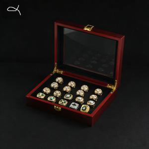 Lot de 18 bagues de championnat <span class=keywords><strong>celtique</strong></span> en alliage 1957-2024, plaqué argent 925, avec boîte de présentation en bois, collection pour fans - Product Image 1