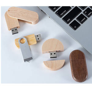 Clé USB à grande vitesse de capacité réelle au prix d'usine, 64 Go, clé USB en bois avec boîte en bois - Product Image 2