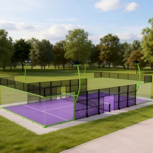 Cancha de Pádel de Césped Artificial para Todas las Estaciones con Certificado GRAND CE, Fabricada en China, de Doble Uso, con Vidrio Templado, Tamaño 10*20m - Product Image 6