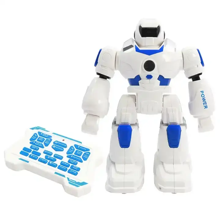 Toyhome Jouet Robot À Piles Danse Avec Son Et Lumière Robot Programmable Jouet Marche En Plastique Son Rc Jouet Robots