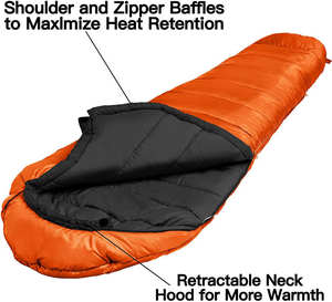 OEM personnalisé meilleur temps froid zéro <span class=keywords><strong>degré</strong></span> <span class=keywords><strong>sac</strong></span> <span class=keywords><strong>de</strong></span> <span class=keywords><strong>couchage</strong></span> d'hiver momie hiver sacs <span class=keywords><strong>de</strong></span> <span class=keywords><strong>couchage</strong></span> les plus chauds pour adultes - Product Image 3